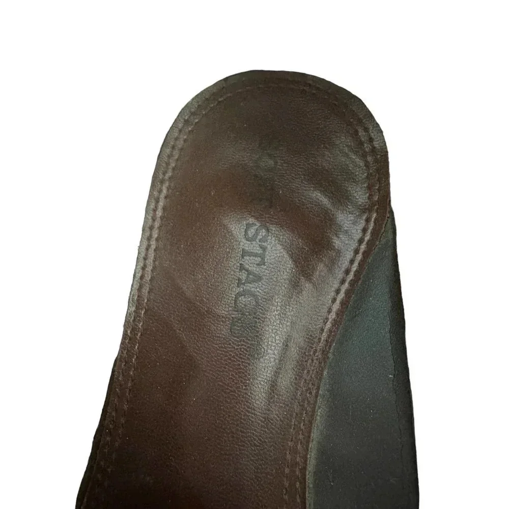 Soft Stags Men's Brown Leather Woven‎ Comfortable Flat Boot Size 11M